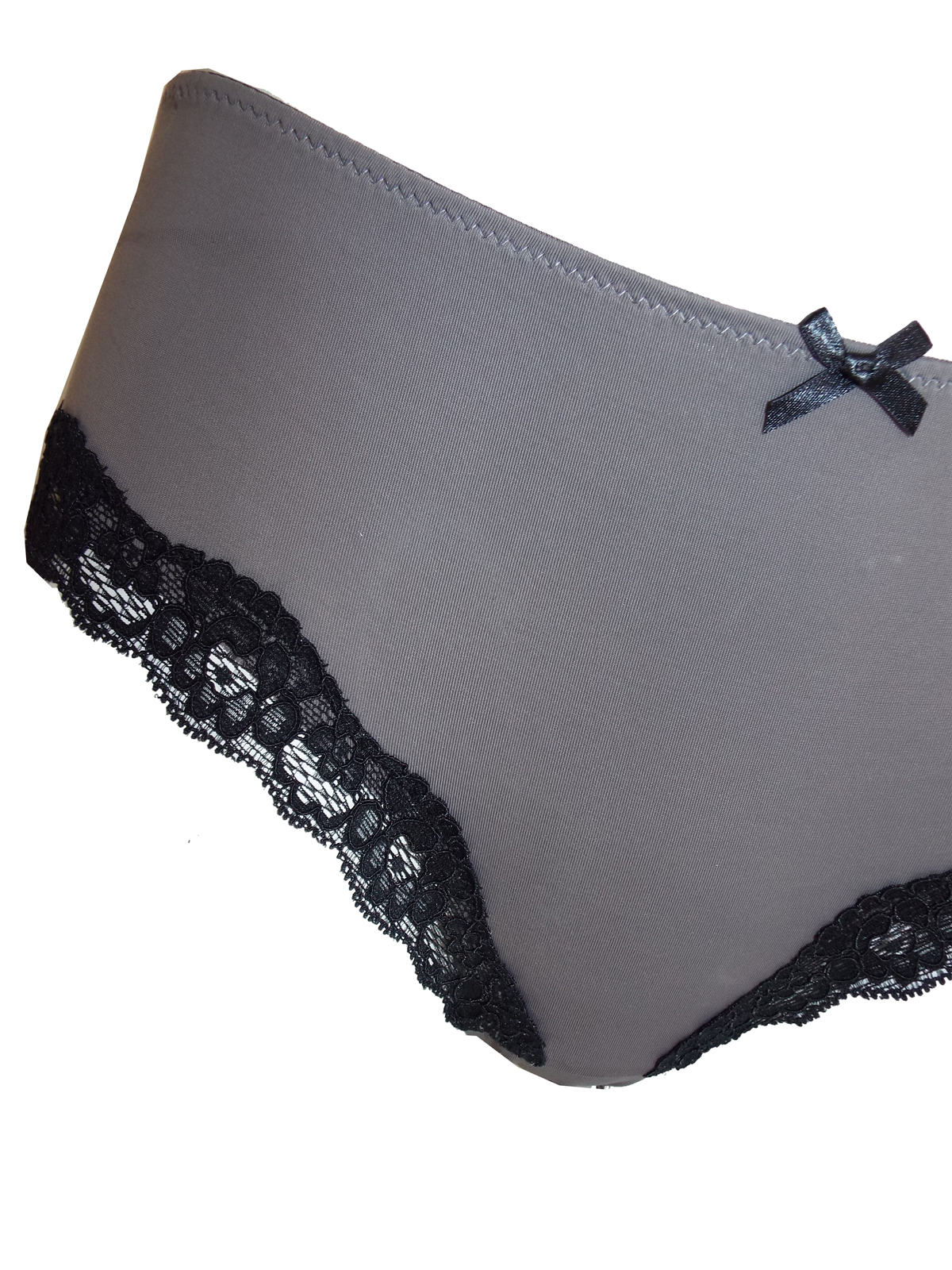 Topshop T Pshop Grey Lace Trim Knickers Size To