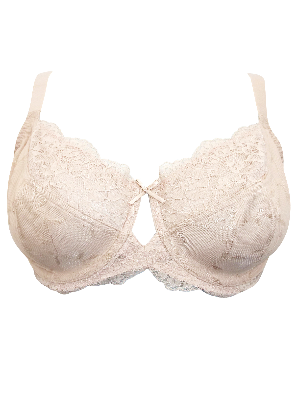 George G3ORGE NUDE Floral Jacquard Lace Non Padded Full Cup Bra