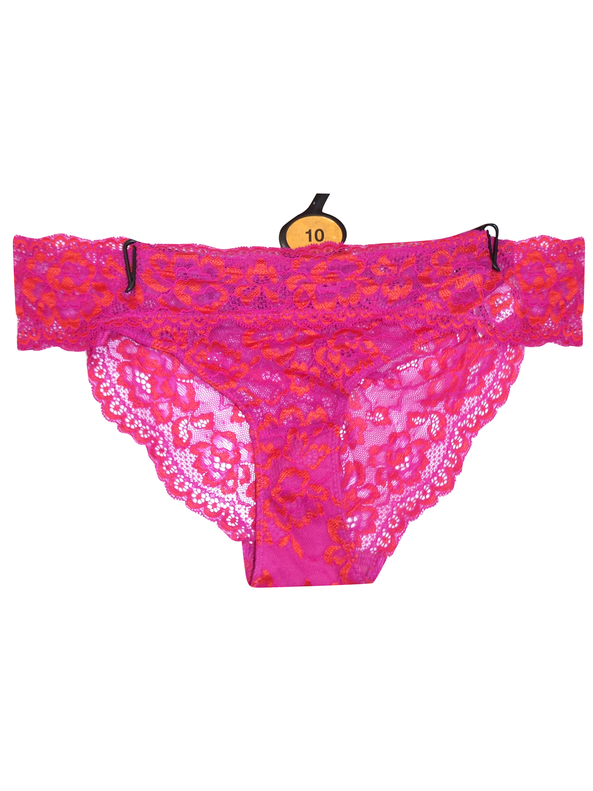 Marks And Spencer M Pink Lace Brazilian Knickers Size To