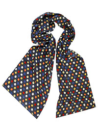 SS GREY Multi Hatching Spots Cotton Scarf