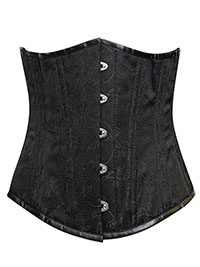 BLACK Jacquard Waist Training Corset Corset - Size 10 to 12 (Waist 24 to 26)