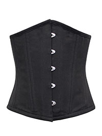 BLACK Adelita Custom Made Cotton Boned Corset Waist - Plus Size 12 to 24 (Waist 26 to 38)