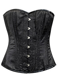 BLACK Brocade Over Bust Corset - Size 10 to 16 (Waist 24 to 30)