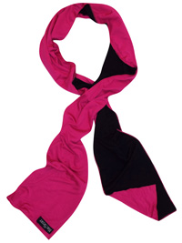 Mac Scott PINK/BLACK Reversible Color Block Jersey Scarf - FreeSize Mac Scott PINK/BLACK Reversible Color Block Jersey Scarf - FreeSize