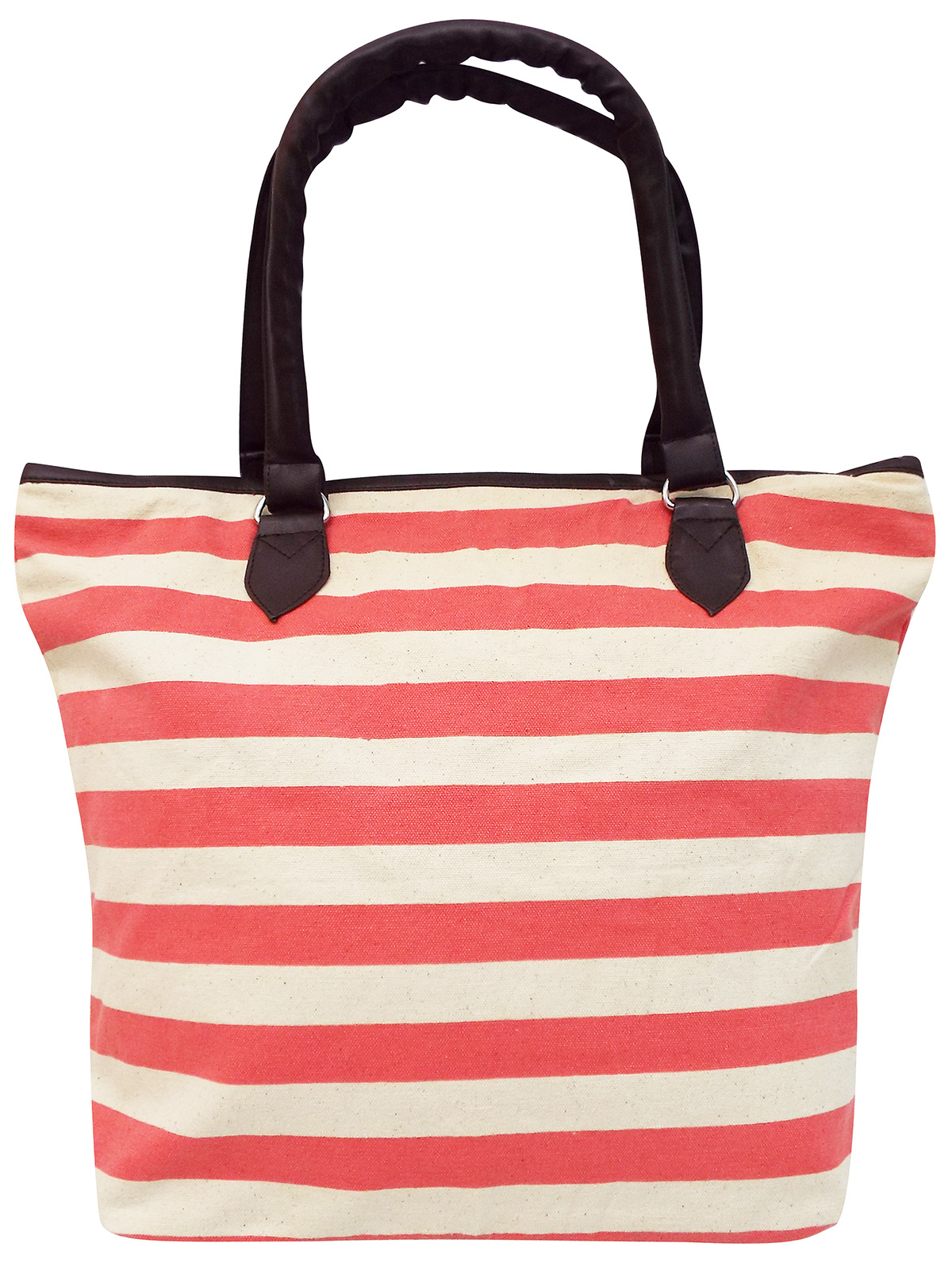 PINK Striped Shopper Bag