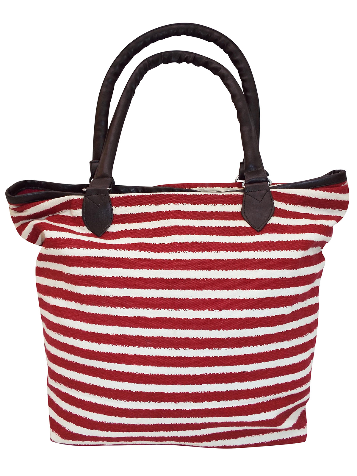 ASSORTED Large Stripe Canvas Shopper Bags