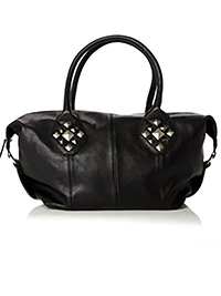 DESIREE by Stylishpick Black Stud Embellished Large Holdall Handbag
