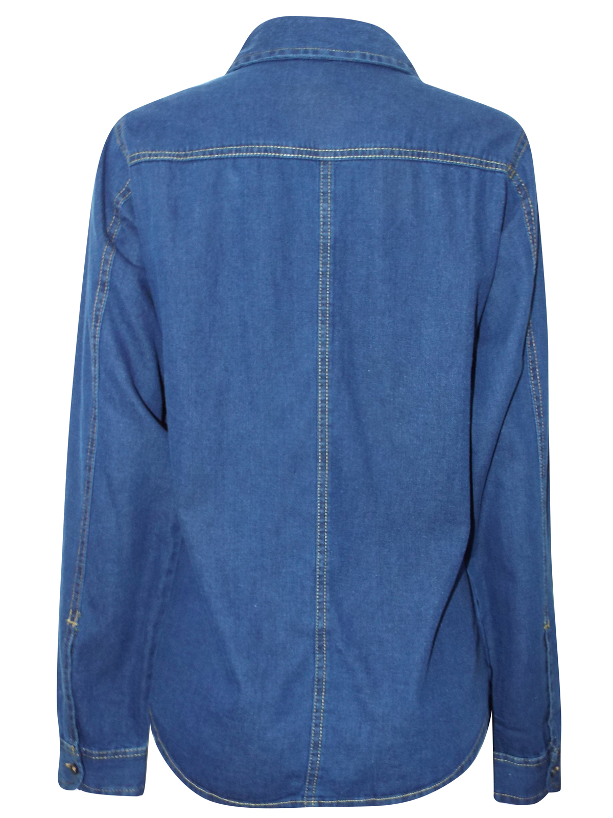 N3wL00k BLUE Long Sleeve Denim Shirt - Size 8 to 16