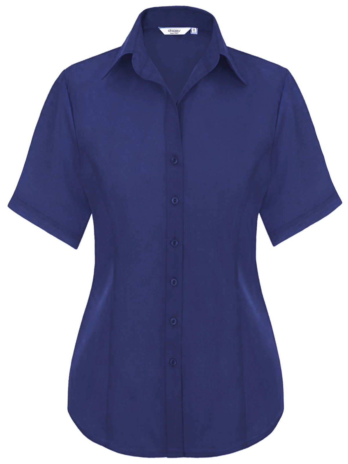 Disley - - Disley FRENCH BLUE Cara Short Sleeve Easy Care Blouse - Size ...