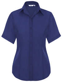 Disley FRENCH BLUE Cara Short Sleeve Easy Care Blouse - Size 8 to 22