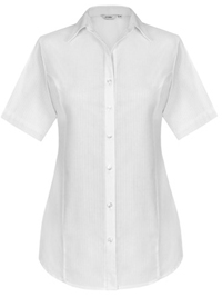 Disley WHITE Brianna Self Stripe Short Sleeve Blouse - Size 8 to 26 Disley WHITE Brianna Self Stripe Short Sleeve Blouse - Size 8 to 26