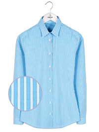 Disley AQUA White Iona Tailored Fit Striped Long Sleeve Shirt Blouse - Size 12 to 22 Disley AQUA White Iona Tailored Fit Striped Long Sleeve Shirt Blouse - Size 12 to 22