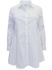 WHITE Fit & Flare Shirt - Size 10 to 16