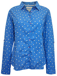 BLUE Little Sponge Spot Waterfront Larissa Shirt- Size 8 to 14