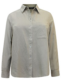 STONE Linen Blend Shirt - Plus Size 12 to 32