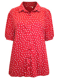 SS RED Embrace Short Sleeve Shirt - Plus Size 14 to 24