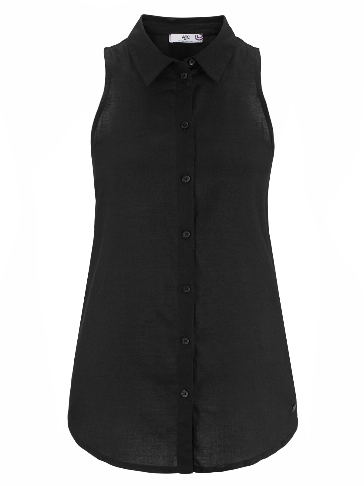 AJC - - AJC BLACK Sleeveless Button Through Shirt - Size 10 to 20 (EU ...