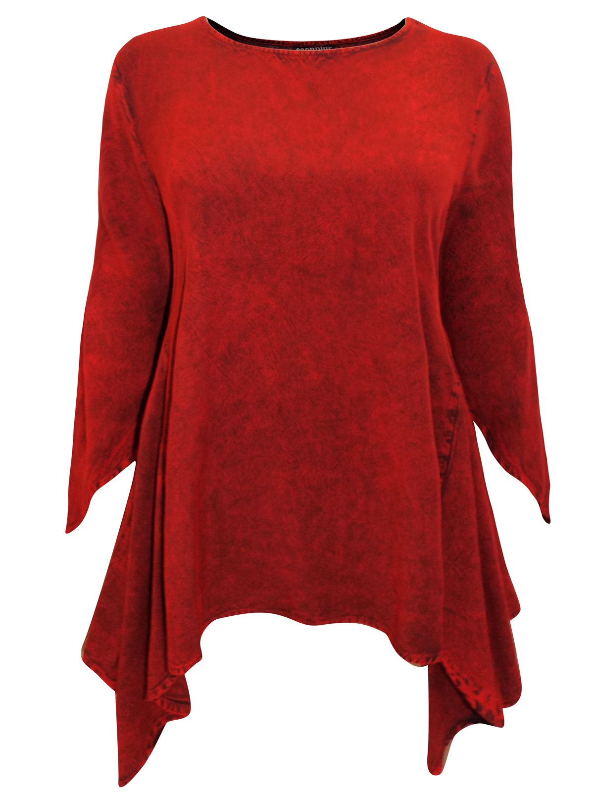 eaonplus RED Acid Wash Mythical Ways Pixie Sleeve Tunic - Plus Size 18/ ...
