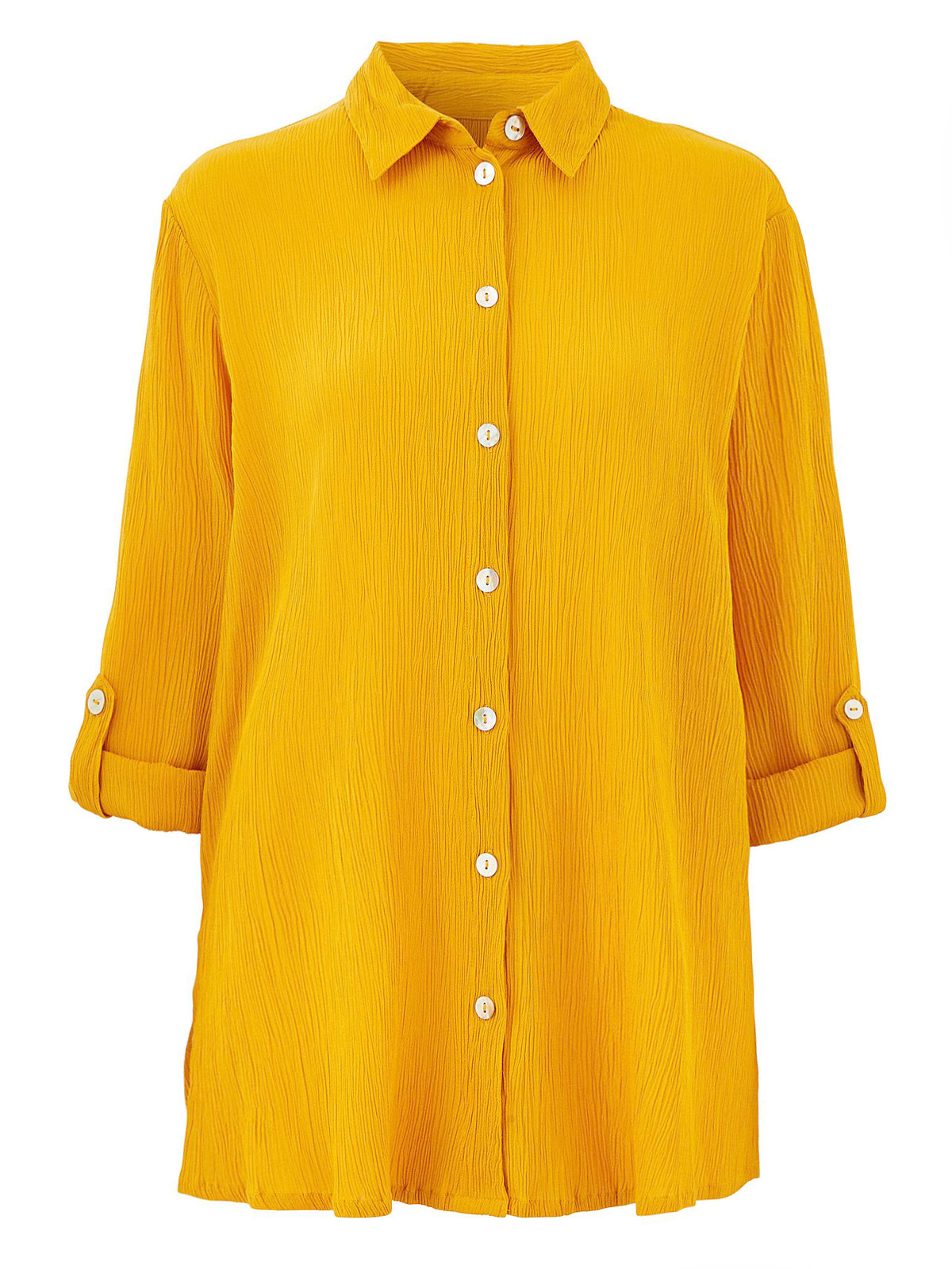 Capsule - - Capsule SAFFRON Crinkle Roll Sleeve Shirt - Plus Size 20 to 24