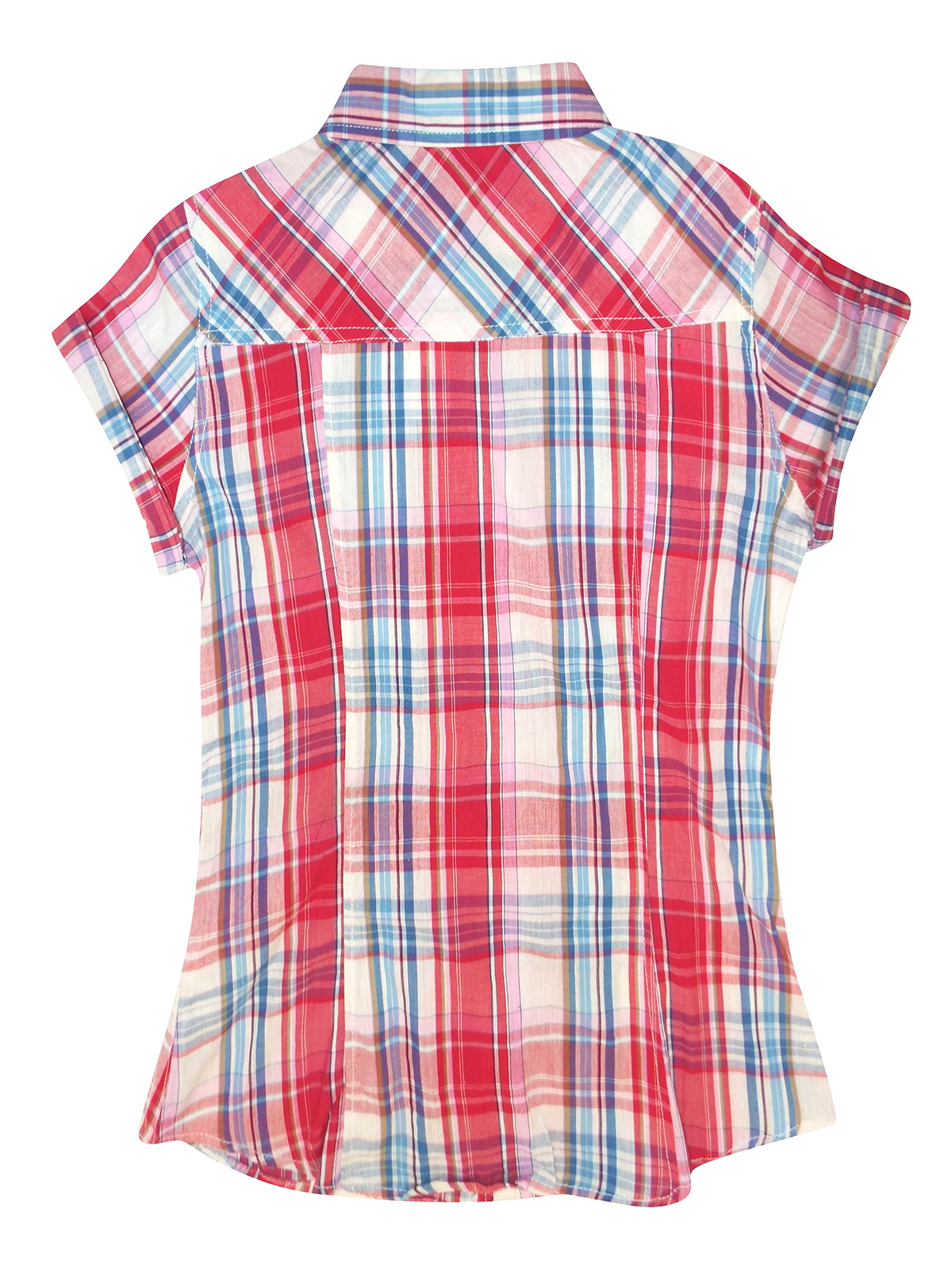 Ferranova - - Ferranova RED Camicia Pure Cotton Checked Blouse - Size 8 ...