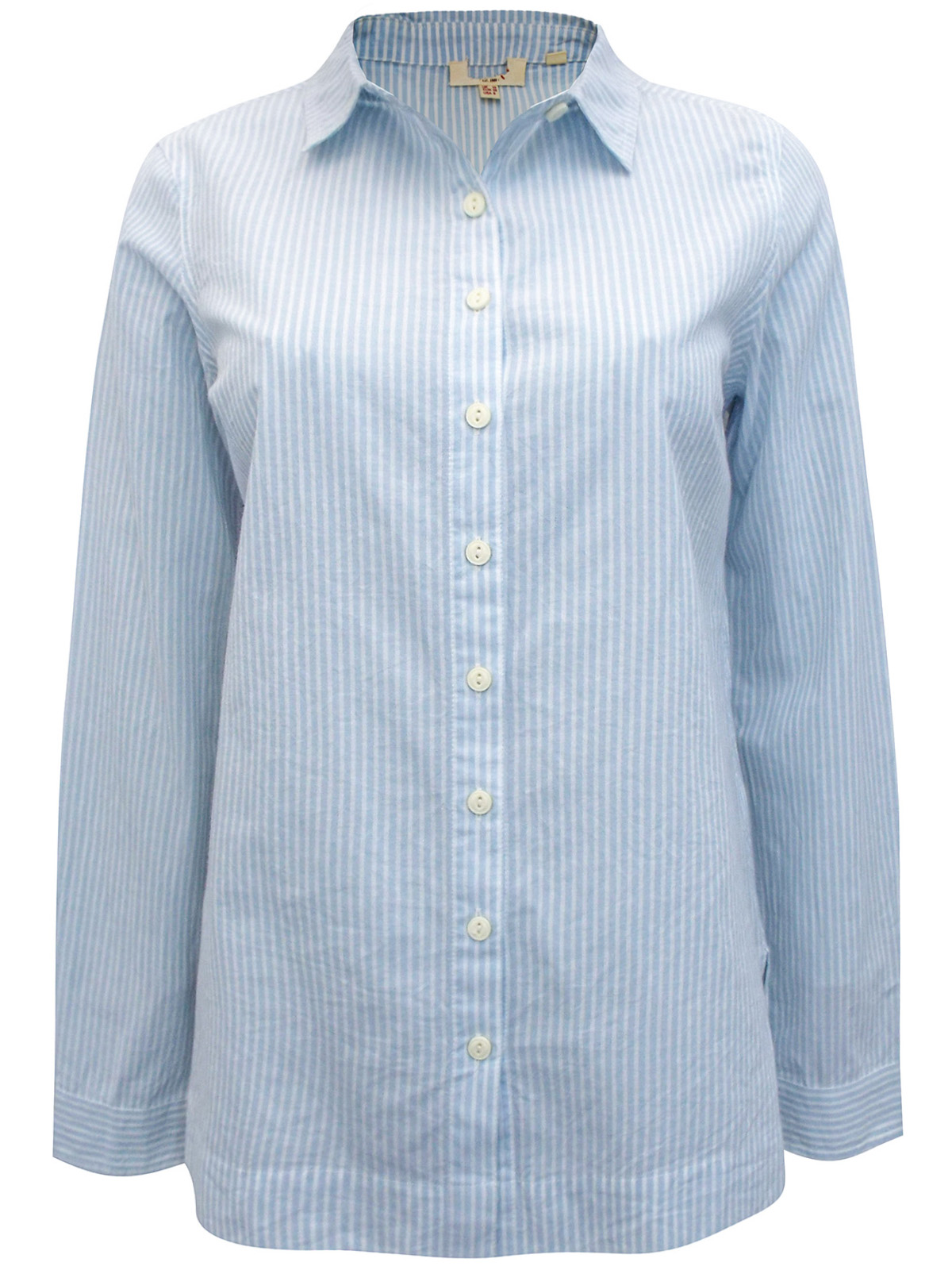 FAT FACE - - Fat Face BLUE Pure Cotton Striped Blouse - Size 6 to 18