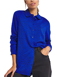 COBALT Animal Print Long Sleeve Shirt - Plus Size 20 to 32