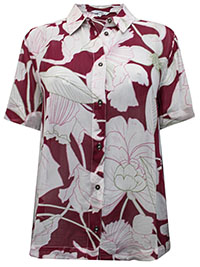 PINK Floral Print Woven Blouse - Size 8 to 20