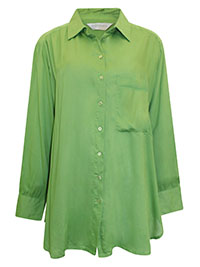 GREEN Pocket Detail Oversized Woven Georgie Shirt - Size 12/14 (M/L)
