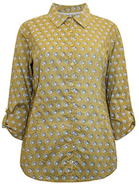 SS OLIVE Leaf Print Pear Larissa Shirt - Size 8 to 24