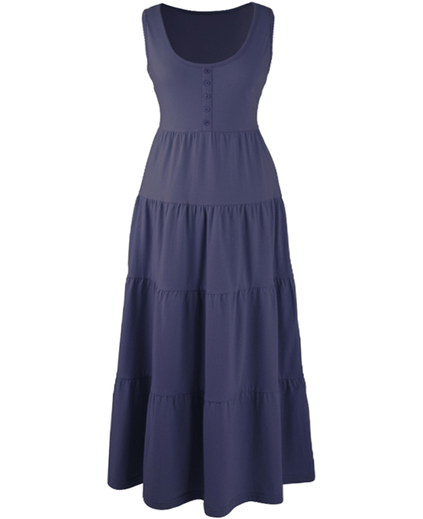 Anthology NAVY Tiered Hem Long Jersey Dress - Plus Size 14 to 22