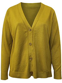 OLIVE Fine Knit V-Neck Cardigan - Plus Size 14/16 to 26/28