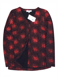 Karida Black/Red Glitter Swirl Long Sleeve Cardigan Jacket - Plus Size 12 to 26 Karida Black/Red Glitter Swirl Long Sleeve Cardigan Jacket - Plus Size 12 to 26