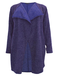 Curve PURPLE Marl Longline Open Front Cardigan - Plus Size 18 to 30/32 Curve PURPLE Marl Longline Open Front Cardigan - Plus Size 18 to 30/32