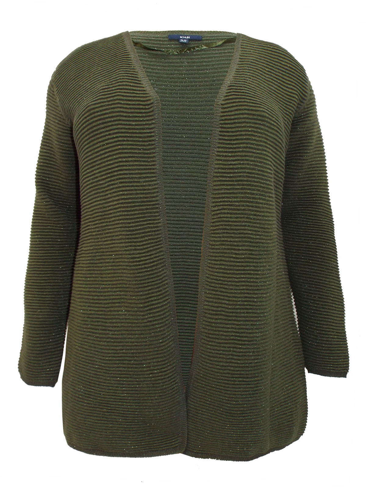 KIABI - - Kiabi KHAKI Shimmer Corded Rib Knit Cardigan Jacket - Size 18 ...