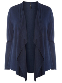 3VANS NAVY Long Sleeve Open Front Waterfall Cardigan - Plus Size 14/16 to 30/32 3VANS NAVY Long Sleeve Open Front Waterfall Cardigan - Plus Size 14/16 to 30/32