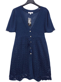 Milla Milla NAVY Short Sleeve Knitted Cardigan - Size 10/12 to 22/24 (Small to XLarge) Milla Milla NAVY Short Sleeve Knitted Cardigan - Size 10/12 to 22/24 (Small to XLarge)