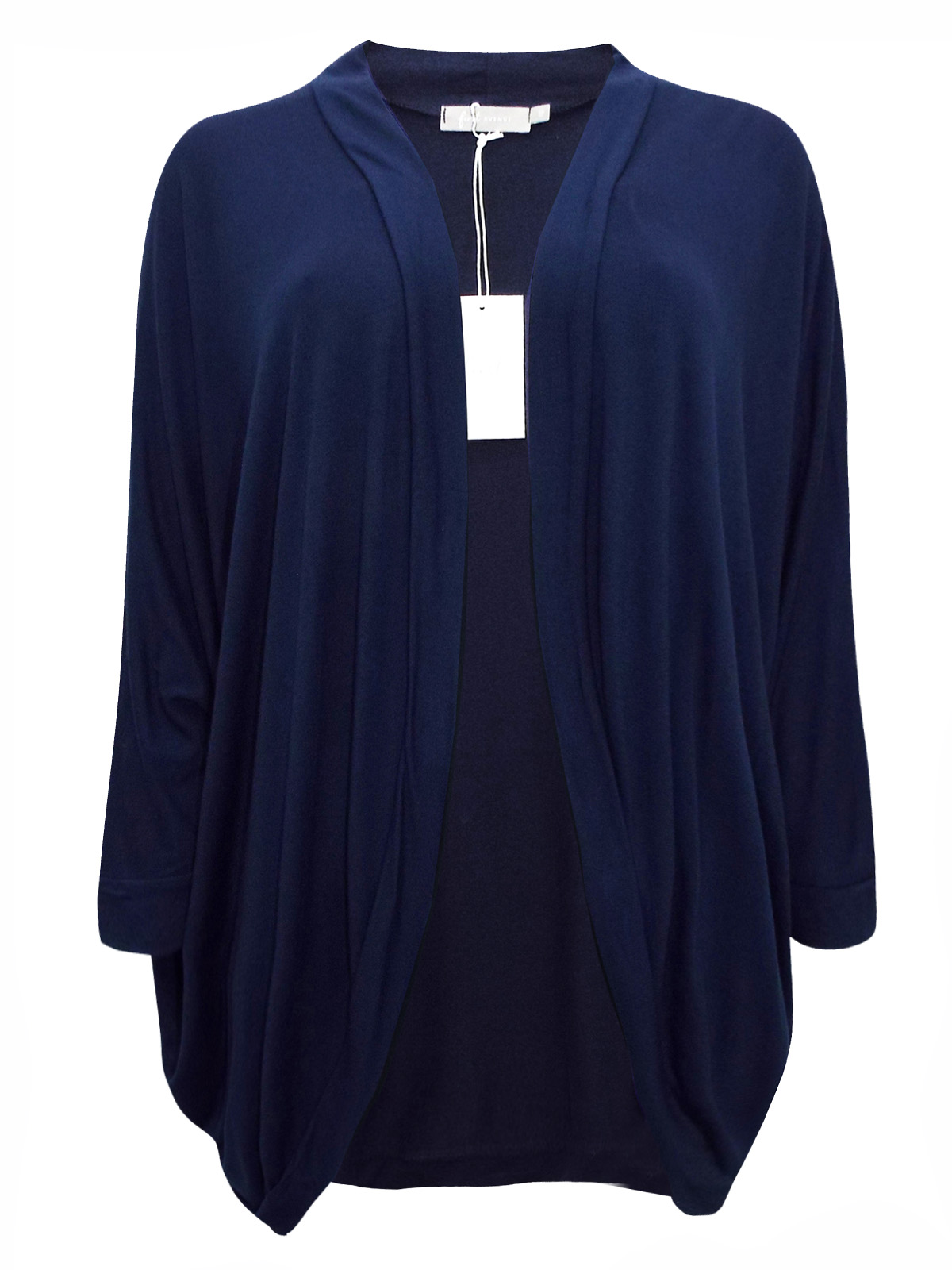 First Avenue NAVY Open Front Jersey Cardigan - Size 10 to 20