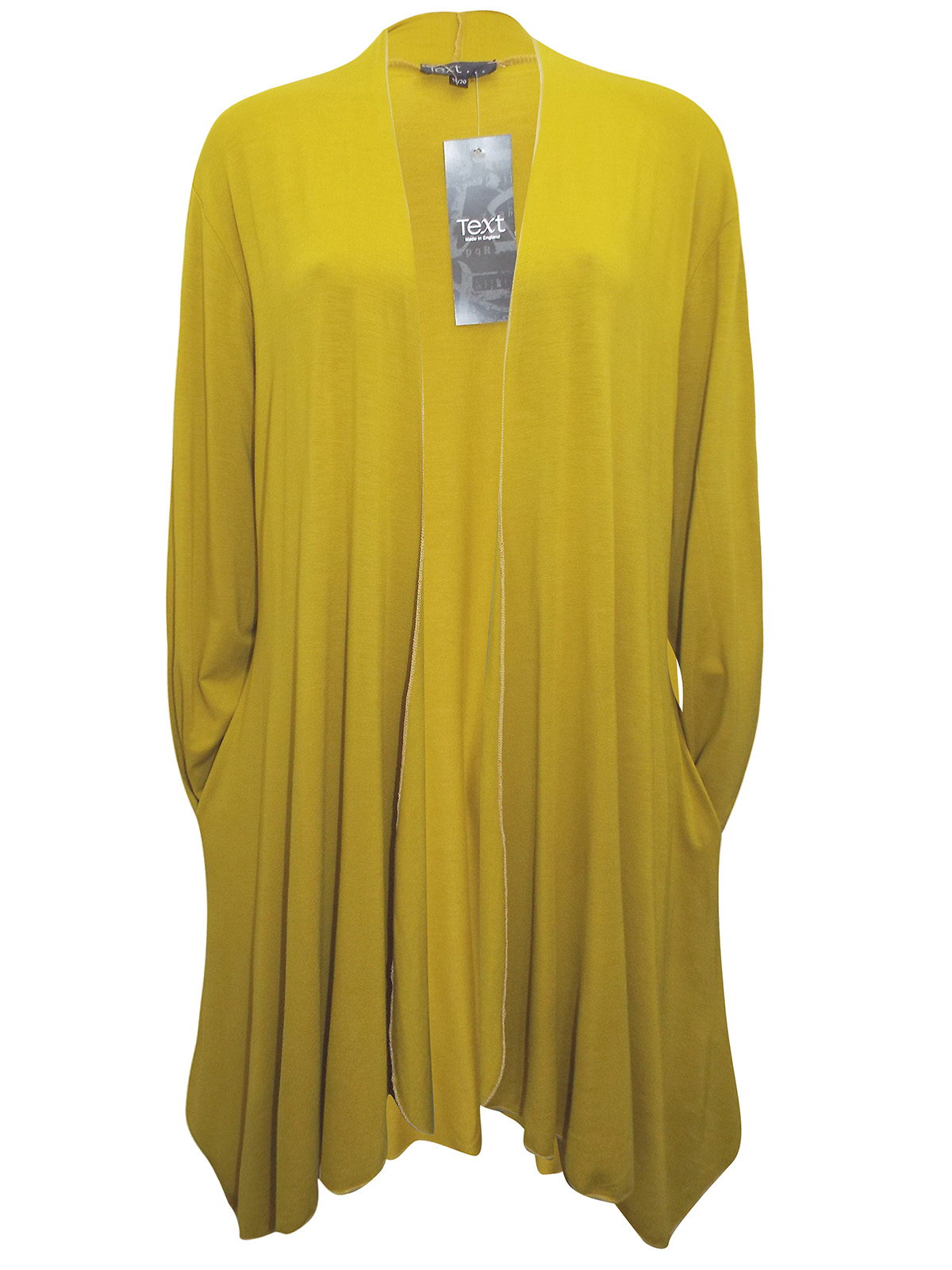 //text.. - - LIME Open Front Long Sleeve Jersey Cardigan - Plus Size 18 ...