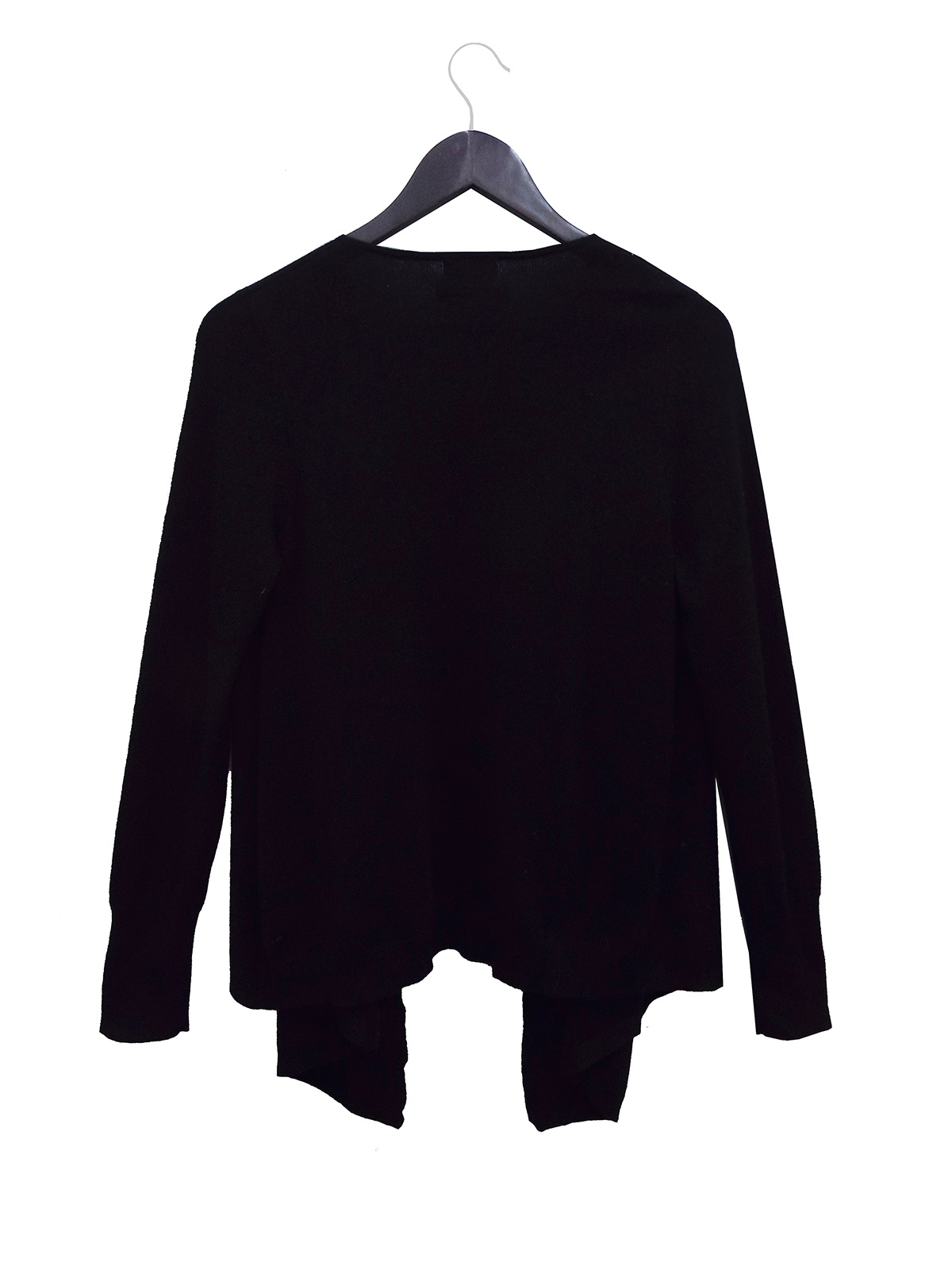 F&F - - F&F BLACK Pure Cashmere Open Front Waterfall Cardigan - Size 8 ...