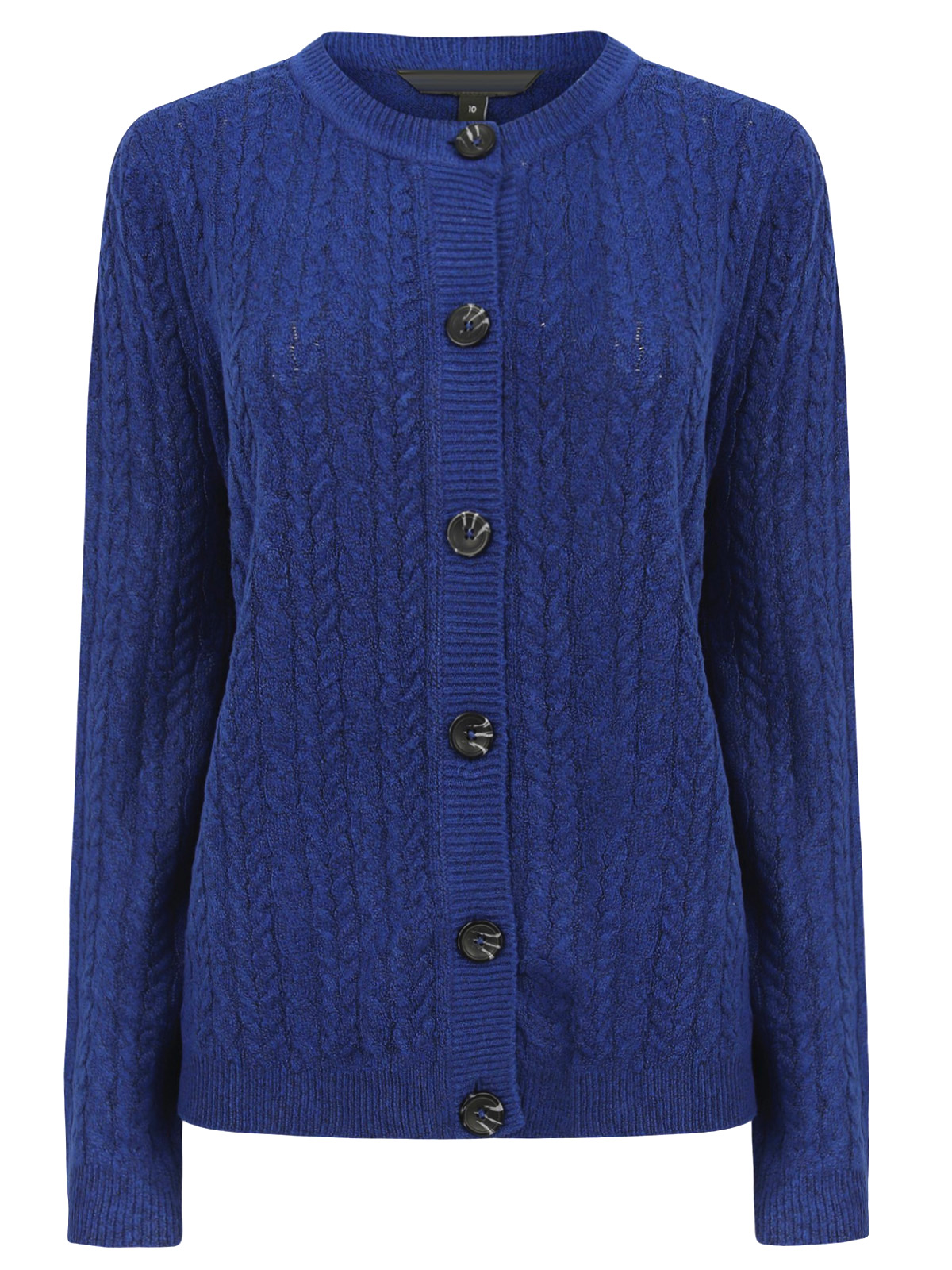 Bonmarché - - Bonmarché ROYAL-BLUE Knitted Long Sleeve Cardigan - Size ...