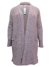 HEATHER Open Front Knitted Cardigan with Pockets - Plus Size 18/20 to 26/28 (US 1X to 3X)
