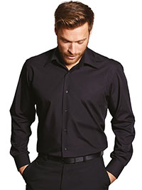 Disley BLACK Long Sleeve Semi-Tailored TORR Shirt - Collar Size 15 to 21