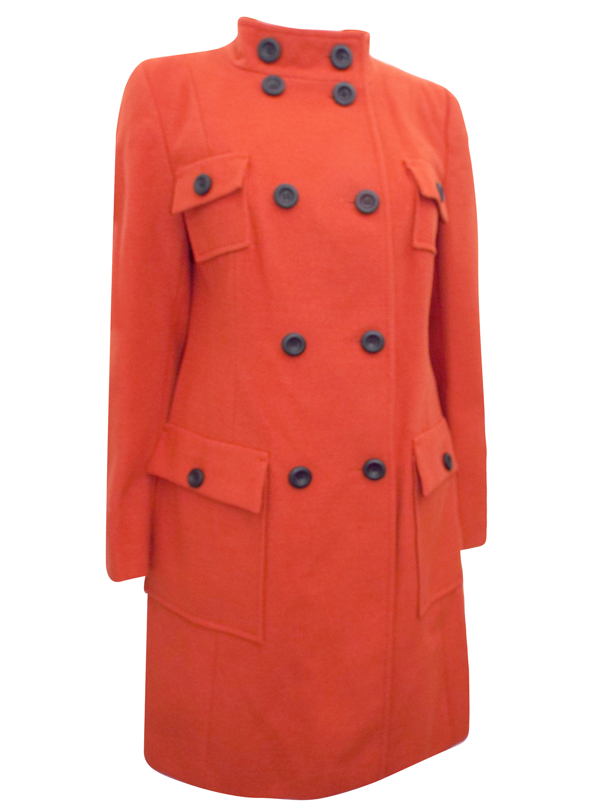 Marks and Spencer - - M&5 COPPER Funnel Neck Double Breasted Coat ...