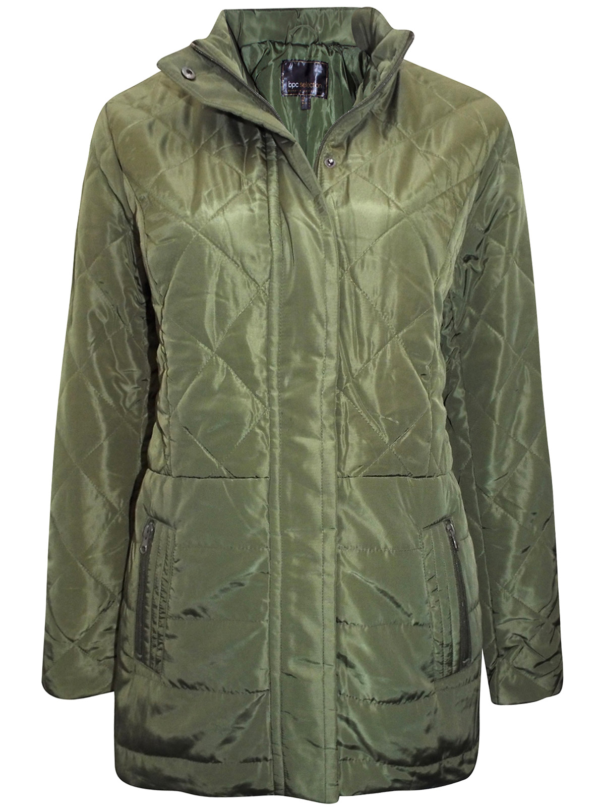 BPC - - BPC OLIVE-GREEN Padded Coat - Plus Size 12 to 28 (EU 38 to 54)
