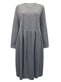 WS GREY Pure Cotton Spot Print Smock Dress - Size 8 to 20