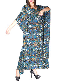 eaonplus Animal Print So Soft Kaftan Dress - Plus Size 14 to 34