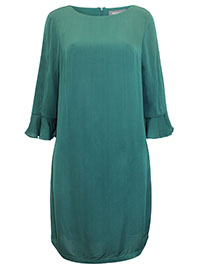 S/DAR GREEN Flute Sleeve Dress - Size 8 to 10