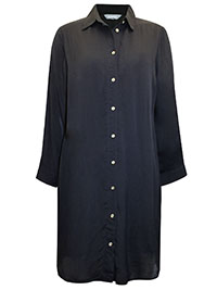 S/DAR BLACK Midi Shirt Dress - Size 8 to 12