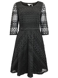 FF BLACK Lucy Chevron Lace Overlay Dress - Size 12 to 16