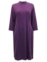 GRAPE High Neck Midi Shift Dress - Size 8/10 to 24/26 (S to XXL)